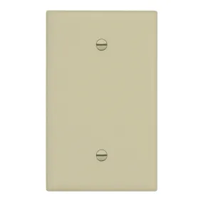 1-Gang Oversized Blank Wall Plate Ivory