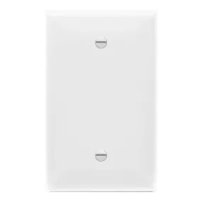 1-Gang Oversized Blank Wall Plate White