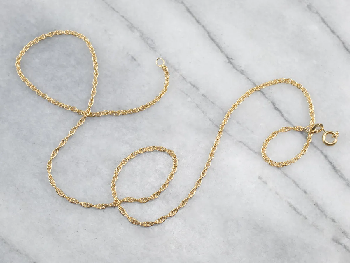 18K Gold Rope Twist Chain