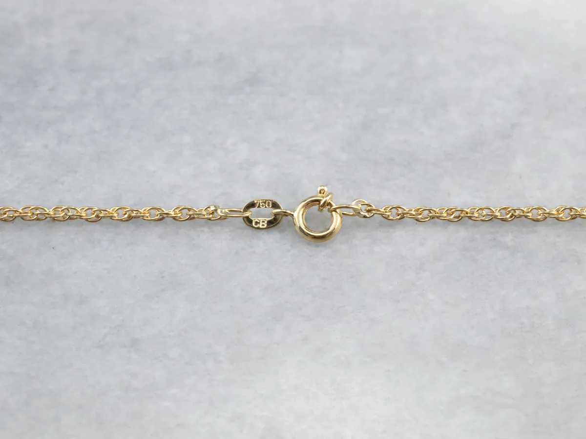 18K Gold Rope Twist Chain