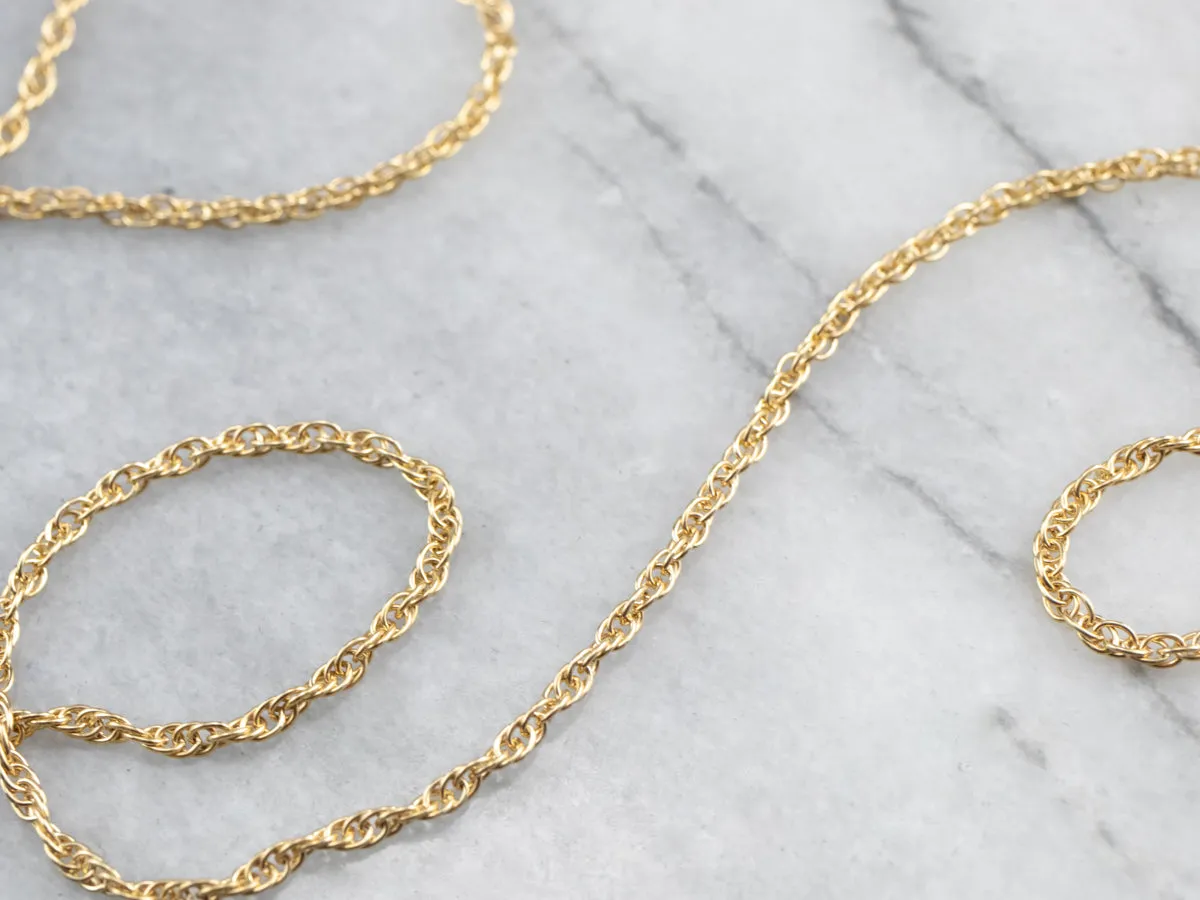 18K Gold Rope Twist Chain