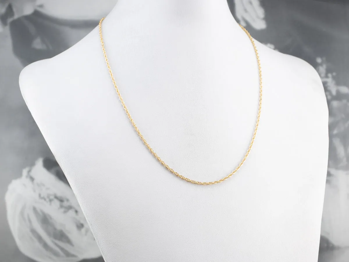 18K Gold Rope Twist Chain