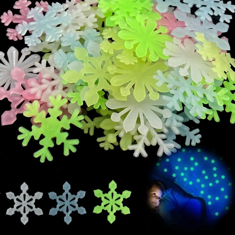 50Pcs 3D Snowflake Wall Stickers