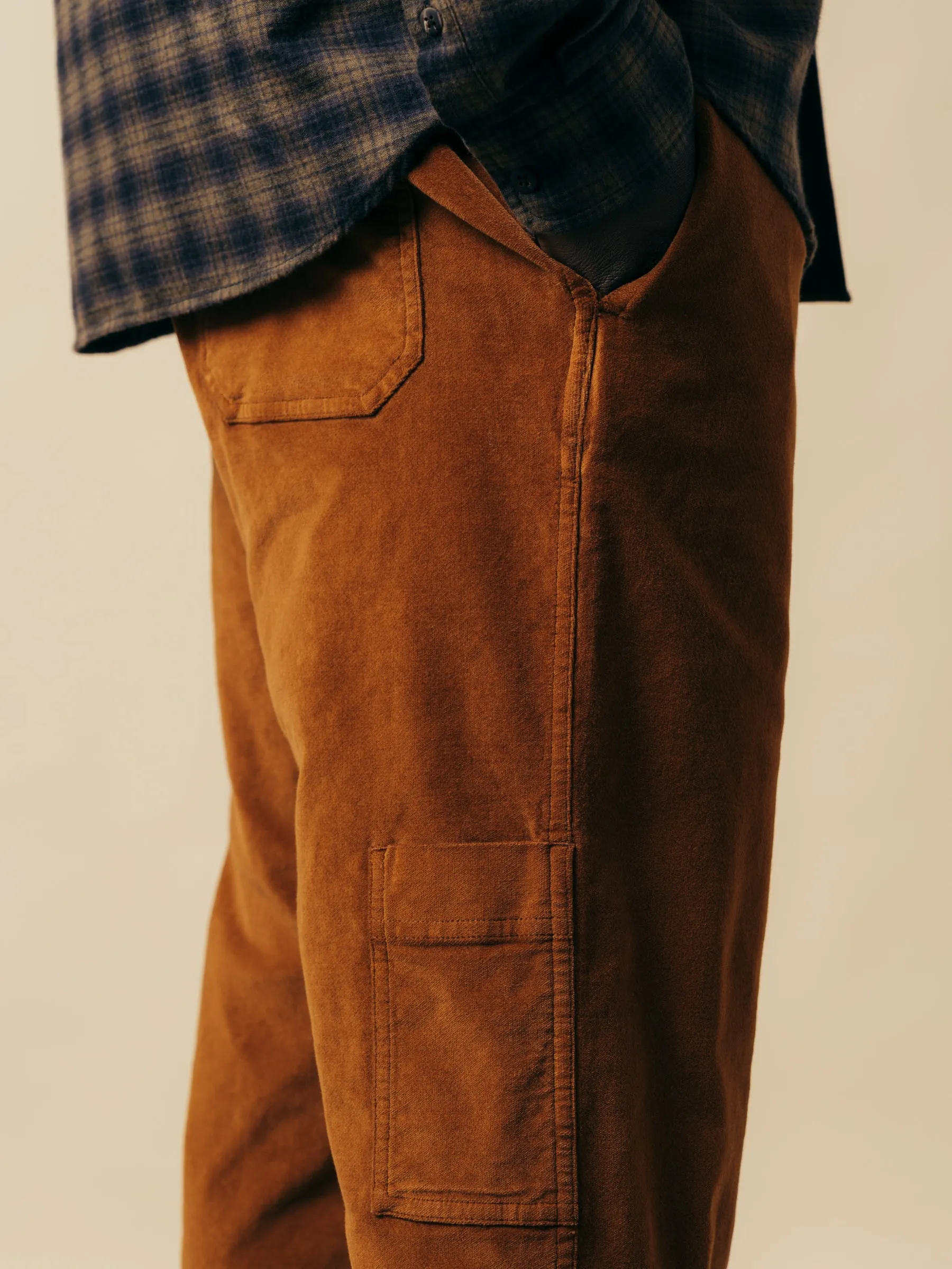 Aberlour Pant In Tobacco Cotton Moleskin