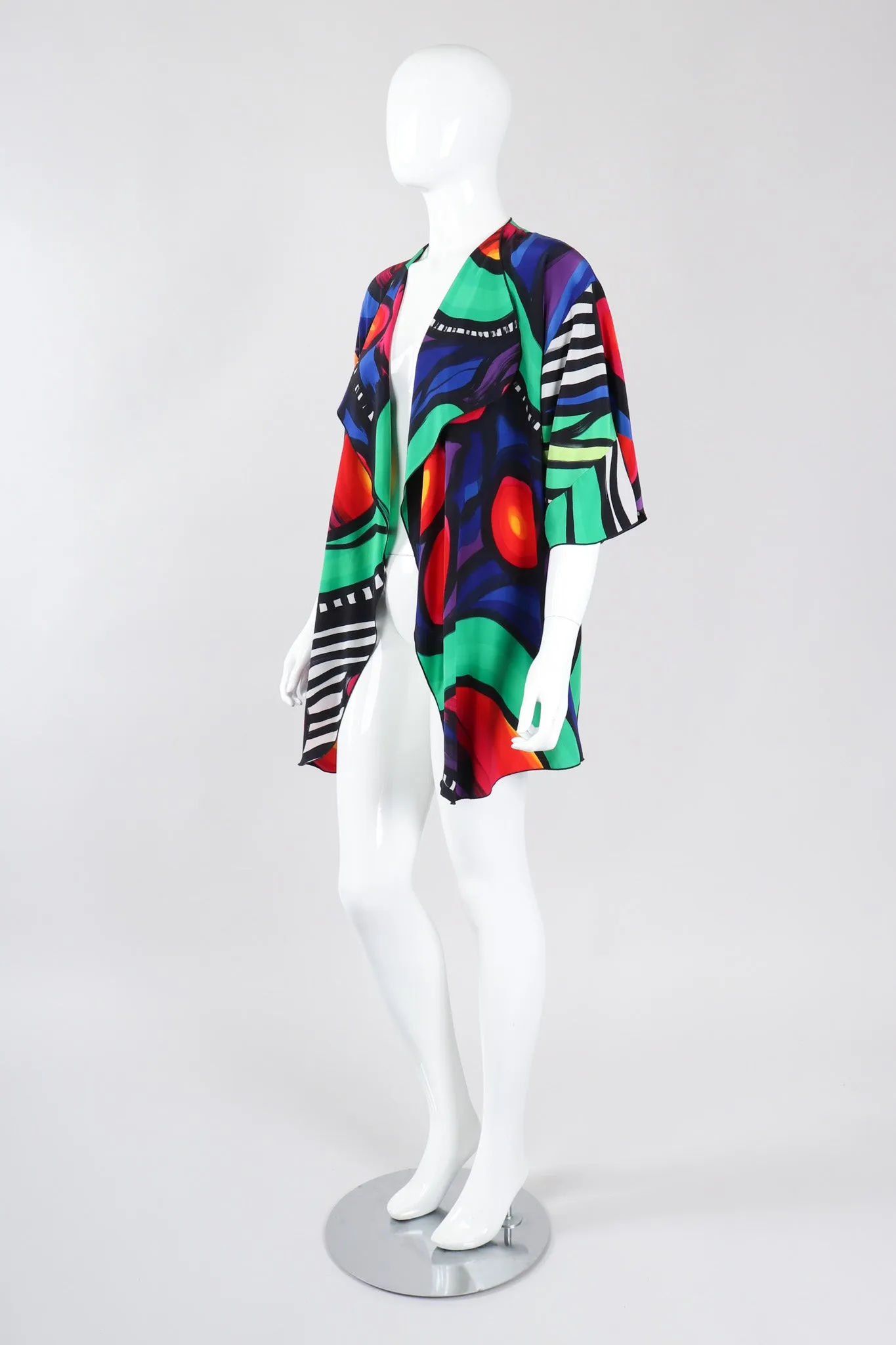 Abstract Painted Silk Jacket