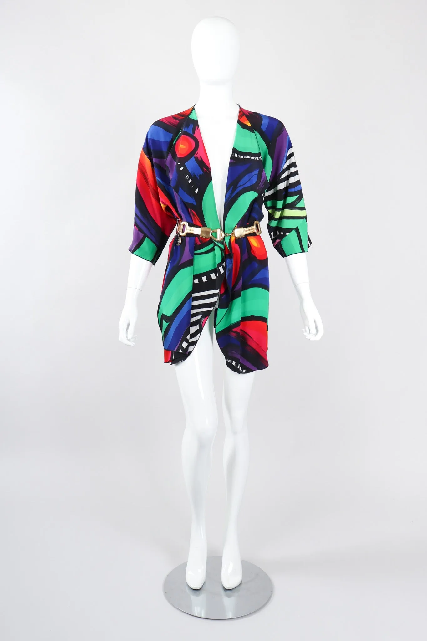 Abstract Painted Silk Jacket