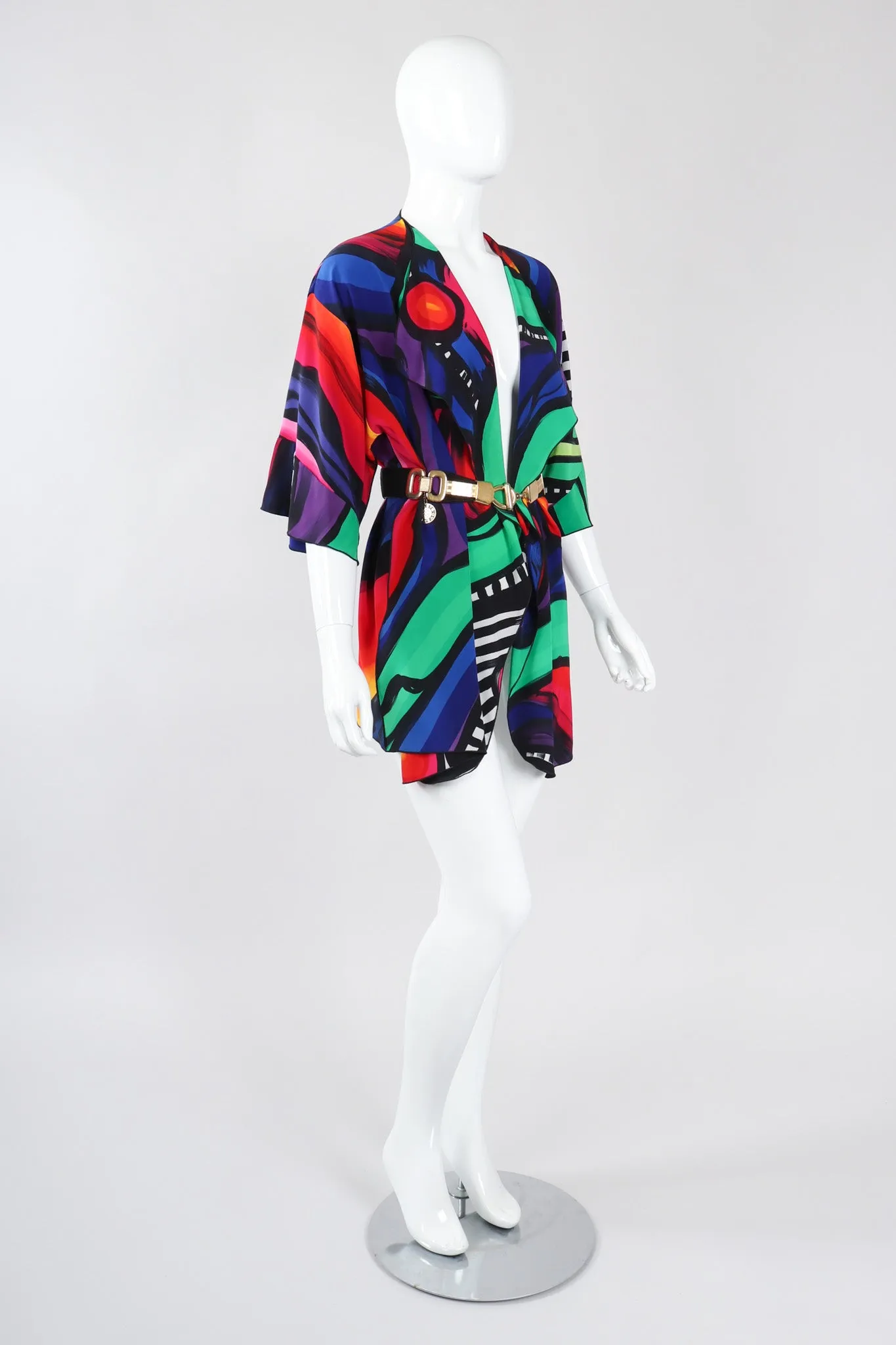 Abstract Painted Silk Jacket