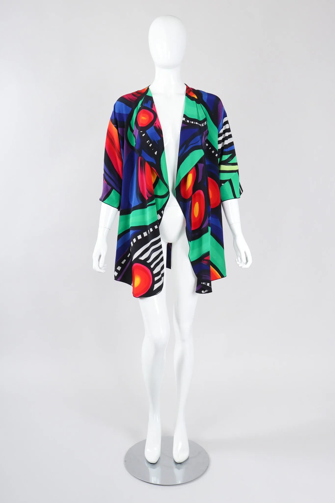 Abstract Painted Silk Jacket