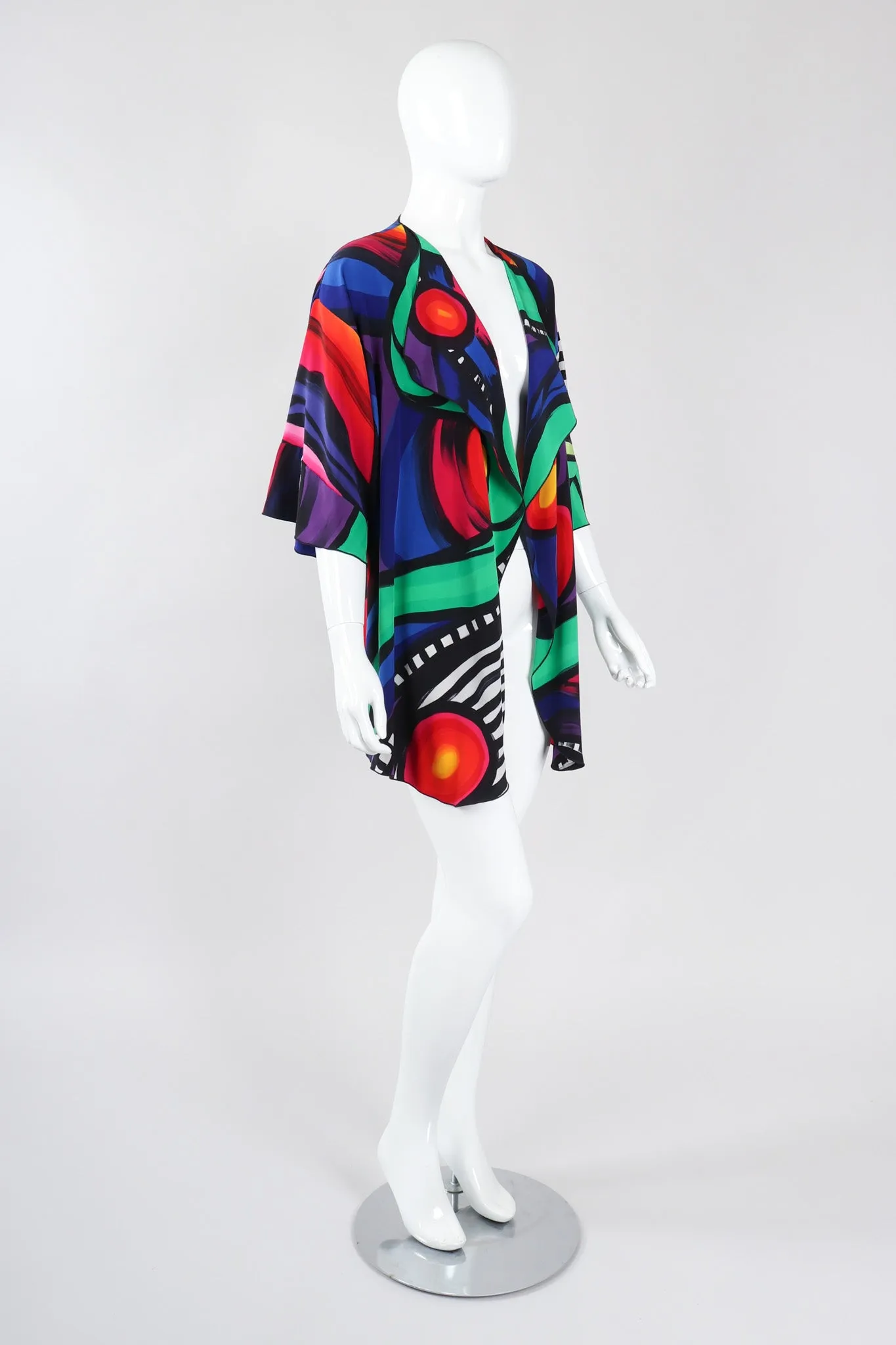 Abstract Painted Silk Jacket