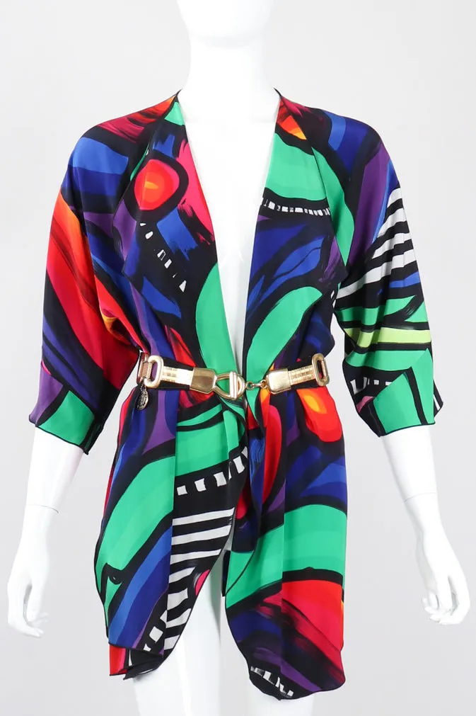 Abstract Painted Silk Jacket