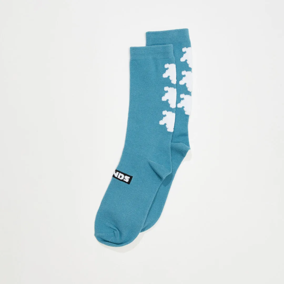 AFENDS Unisex Polar - Crew Socks - Dark Teal