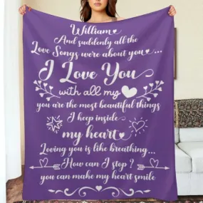 And Suddenly All The Love Songs Were About You - Couple Blanket - New Arrival, Christmas Gift For Husband Wife, Anniversary