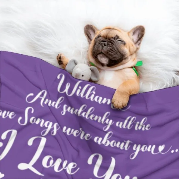 And Suddenly All The Love Songs Were About You - Couple Blanket - New Arrival, Christmas Gift For Husband Wife, Anniversary