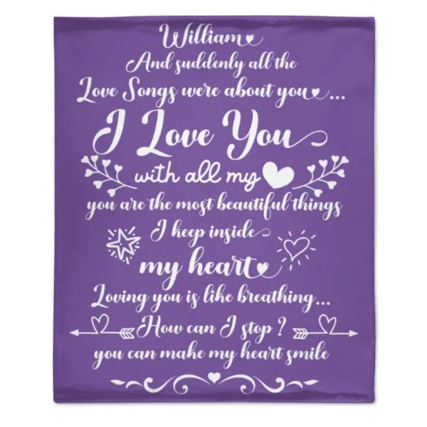 And Suddenly All The Love Songs Were About You - Couple Blanket - New Arrival, Christmas Gift For Husband Wife, Anniversary