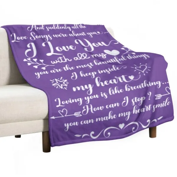 And Suddenly All The Love Songs Were About You - Couple Blanket - New Arrival, Christmas Gift For Husband Wife, Anniversary