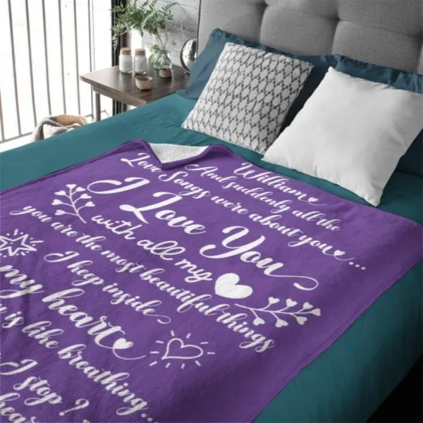 And Suddenly All The Love Songs Were About You - Couple Blanket - New Arrival, Christmas Gift For Husband Wife, Anniversary