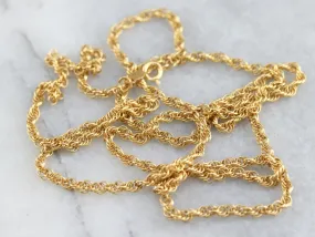 Antique Rope Chain in Yellow Gold