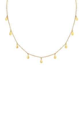 Apple Nine Pip Necklace, Gold