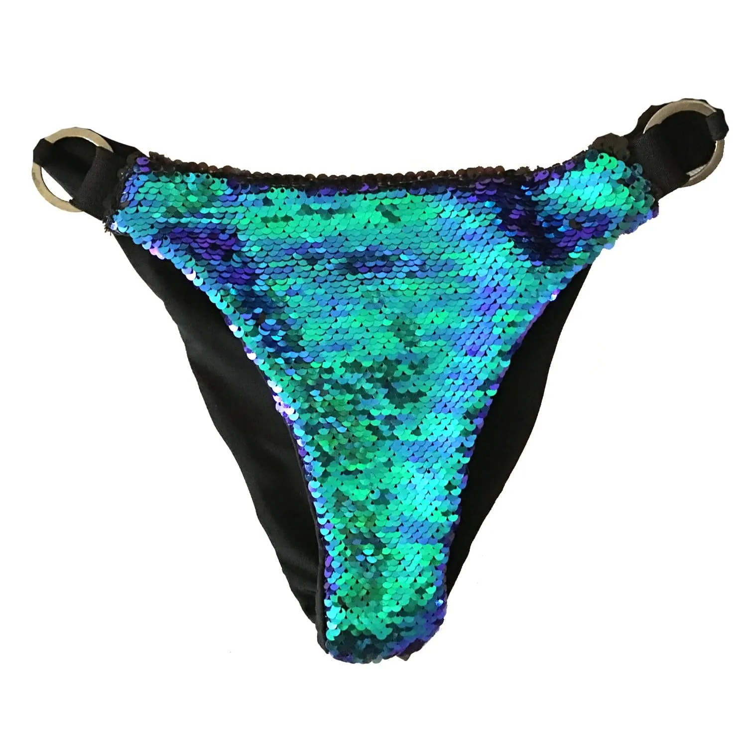 Ariel Green & Black Sequin Bikini