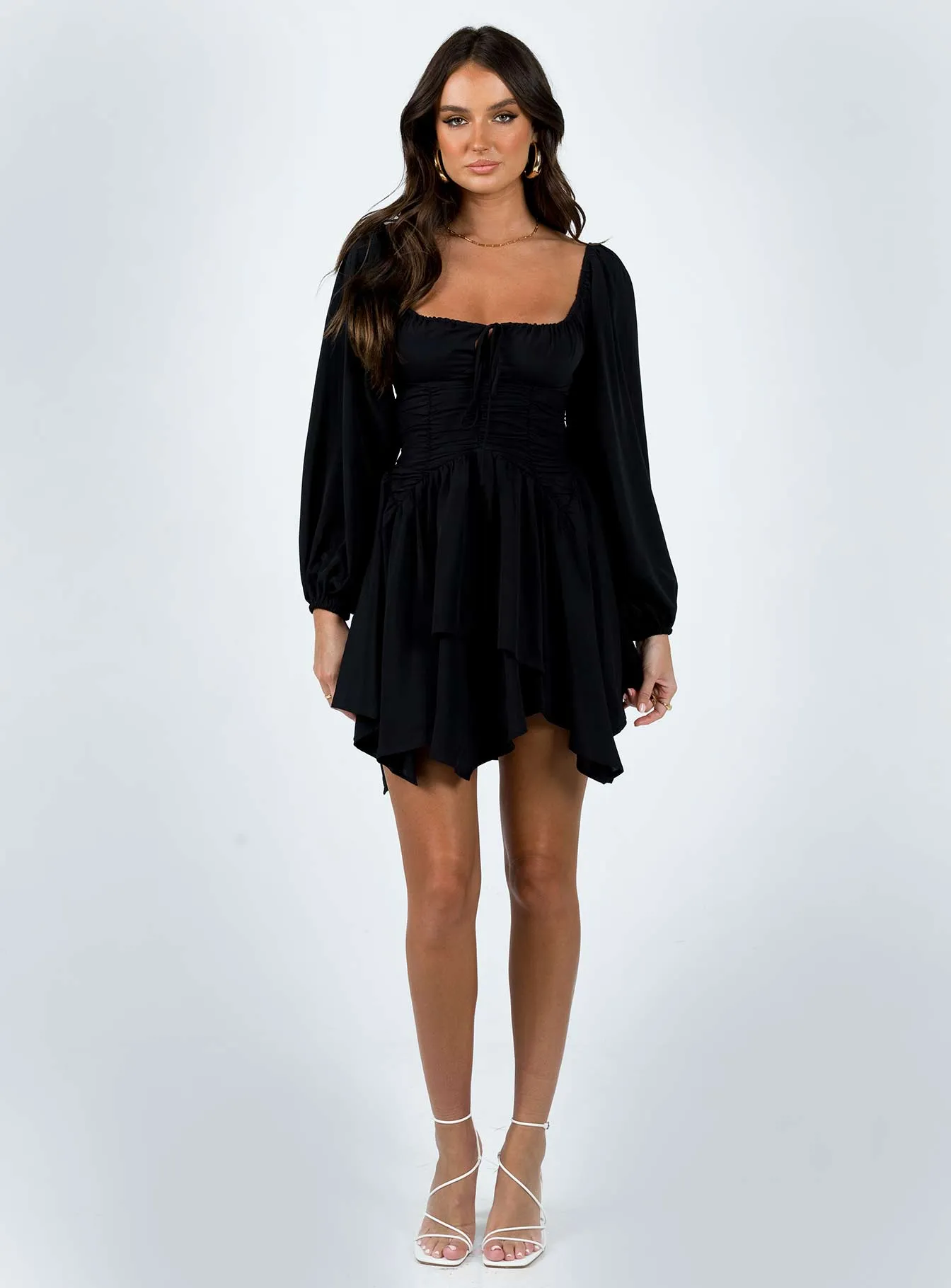 Barrett Long Sleeve Mini Dress Black