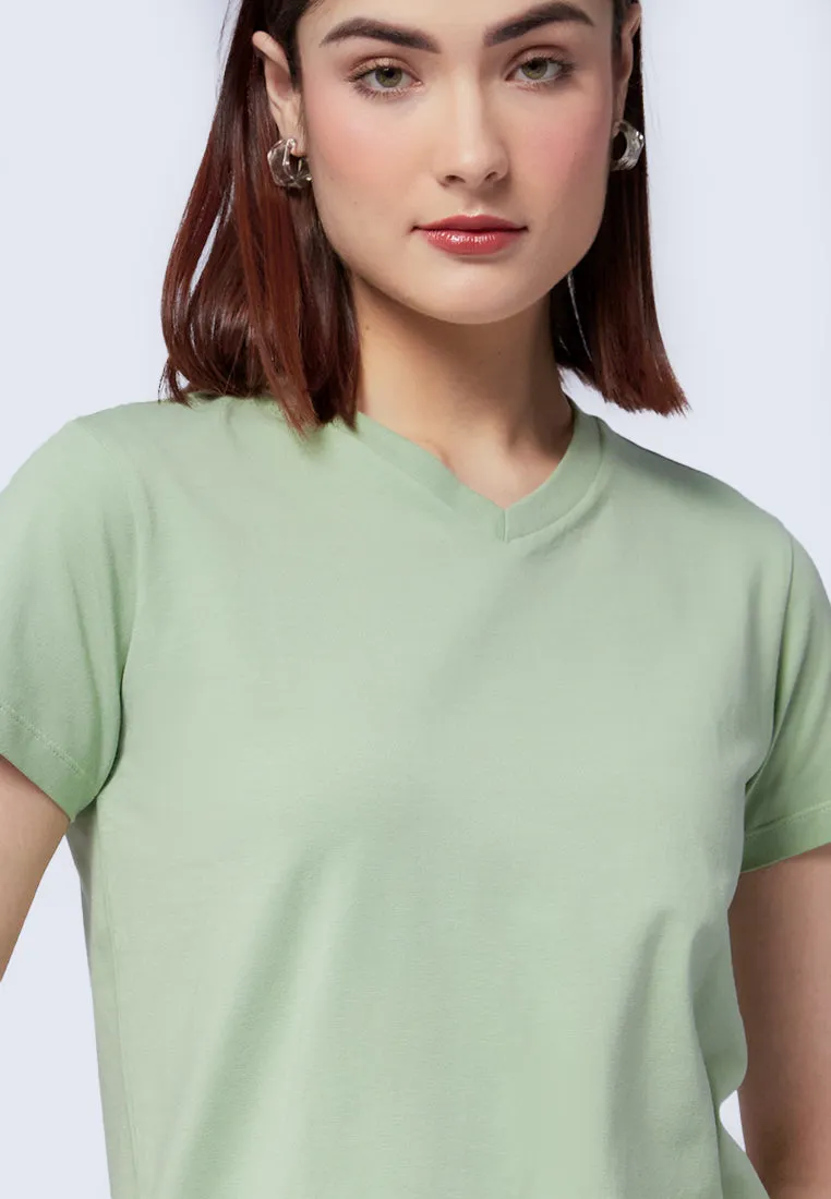 Basic V-Neck Cotton T-Shirt