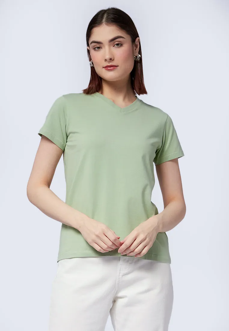 Basic V-Neck Cotton T-Shirt