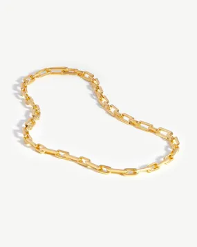 Bevelled Chain Necklace | 18k Gold Plated