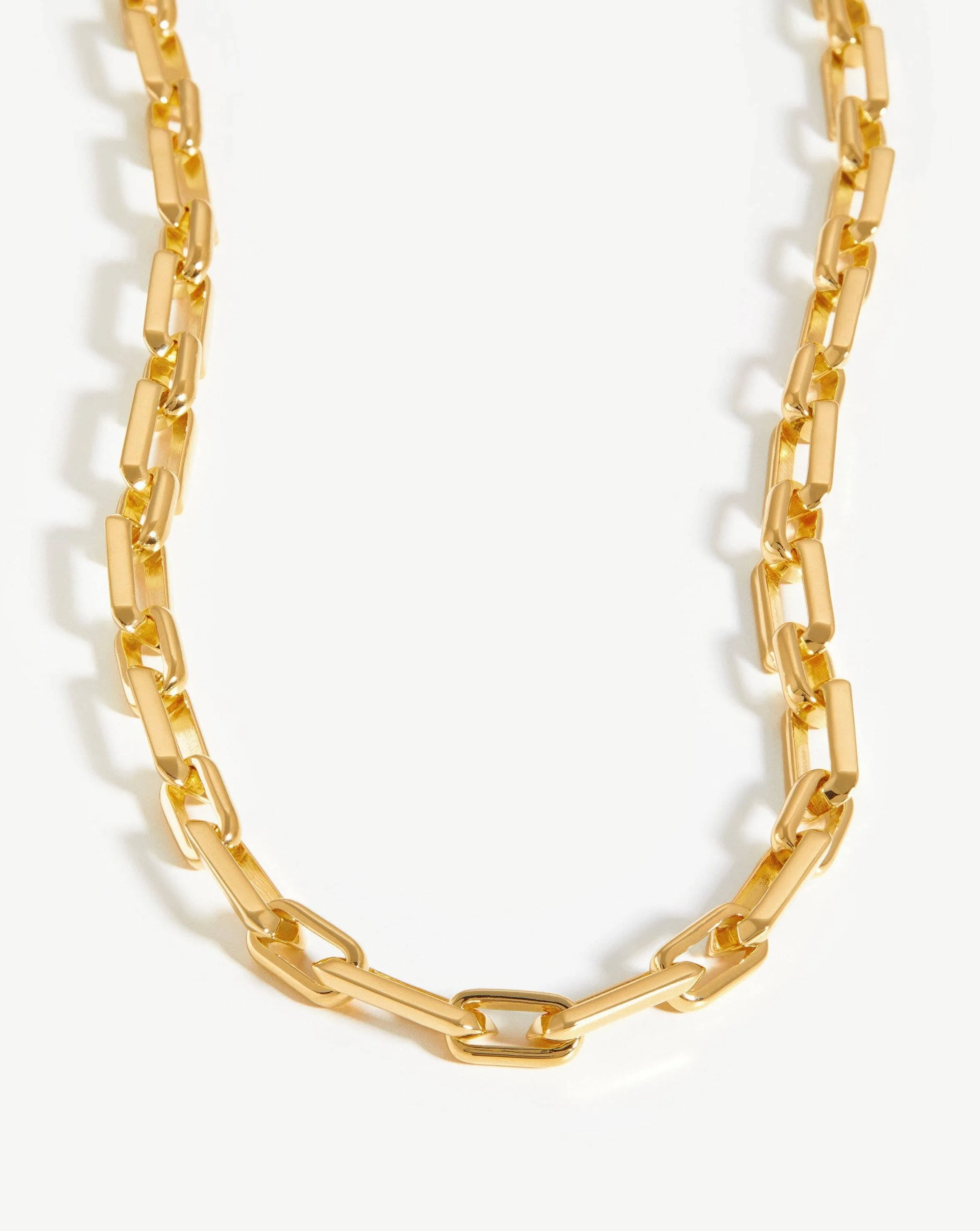 Bevelled Chain Necklace | 18k Gold Plated