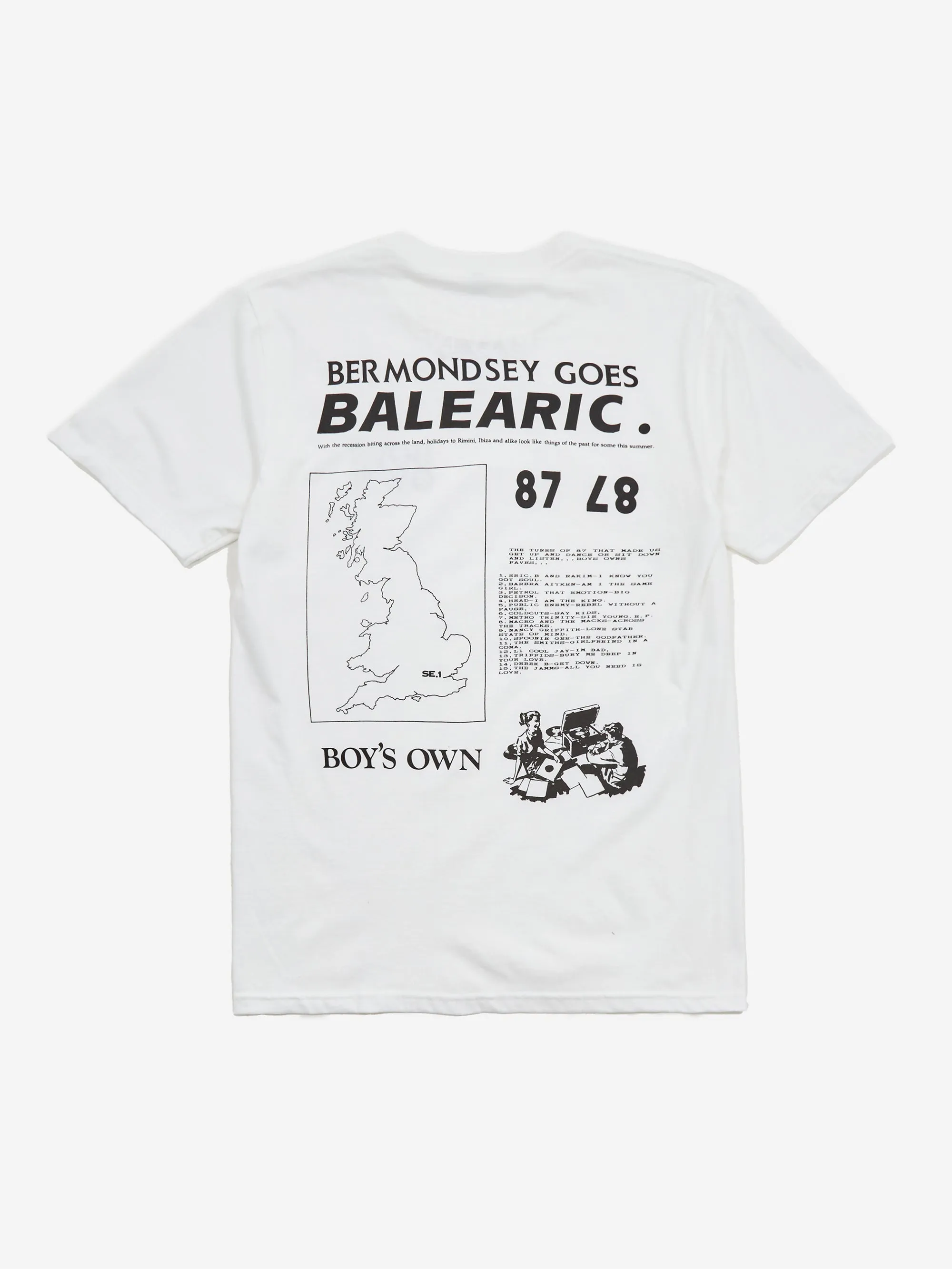 Boys Own Bermondsey Goes Balearic T-Shirt - White