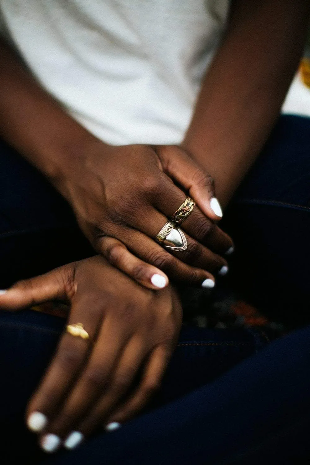 Braided Three Metal Ring