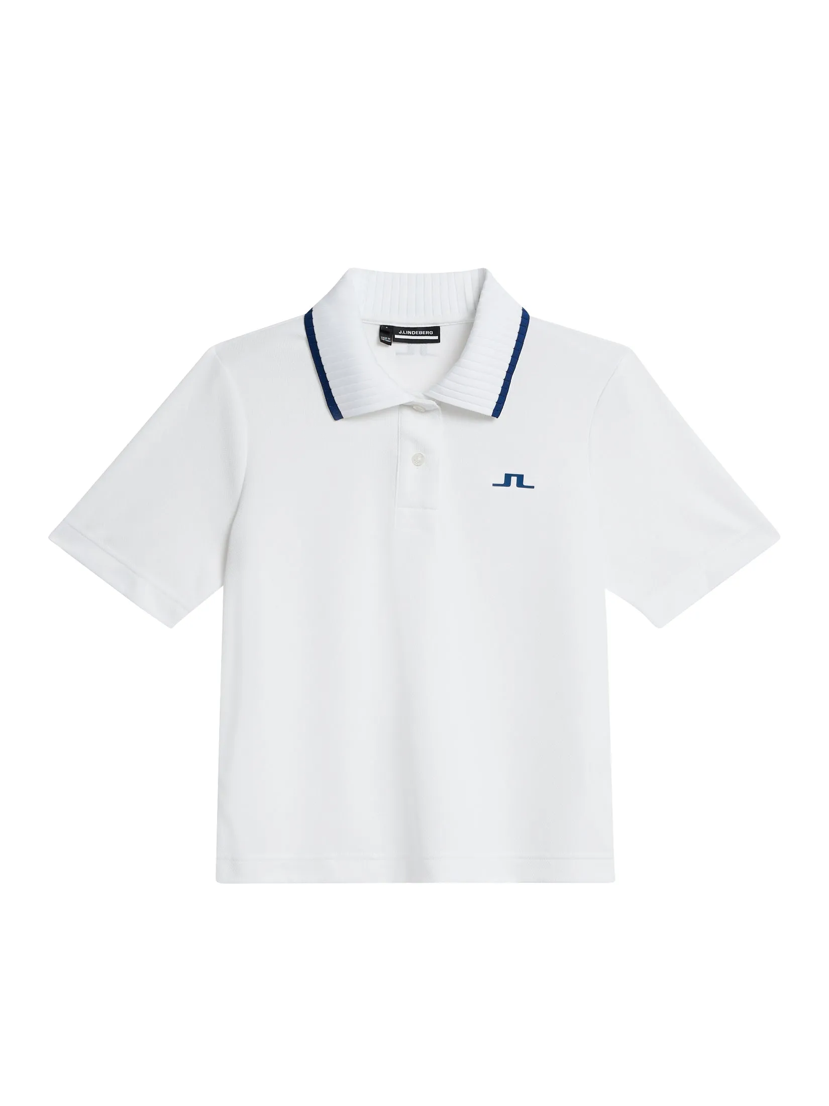 Carina Jacquard Polo / White