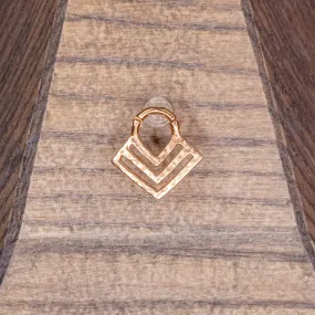 Chevron Clicker-14g 5/16" -Rose Gold Plated