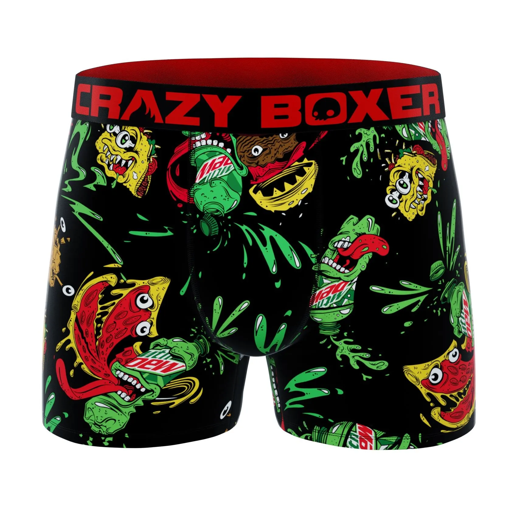 CRAZYBOXER Mountain Dew Monsters Men's Boxer Briefs (2 pack)