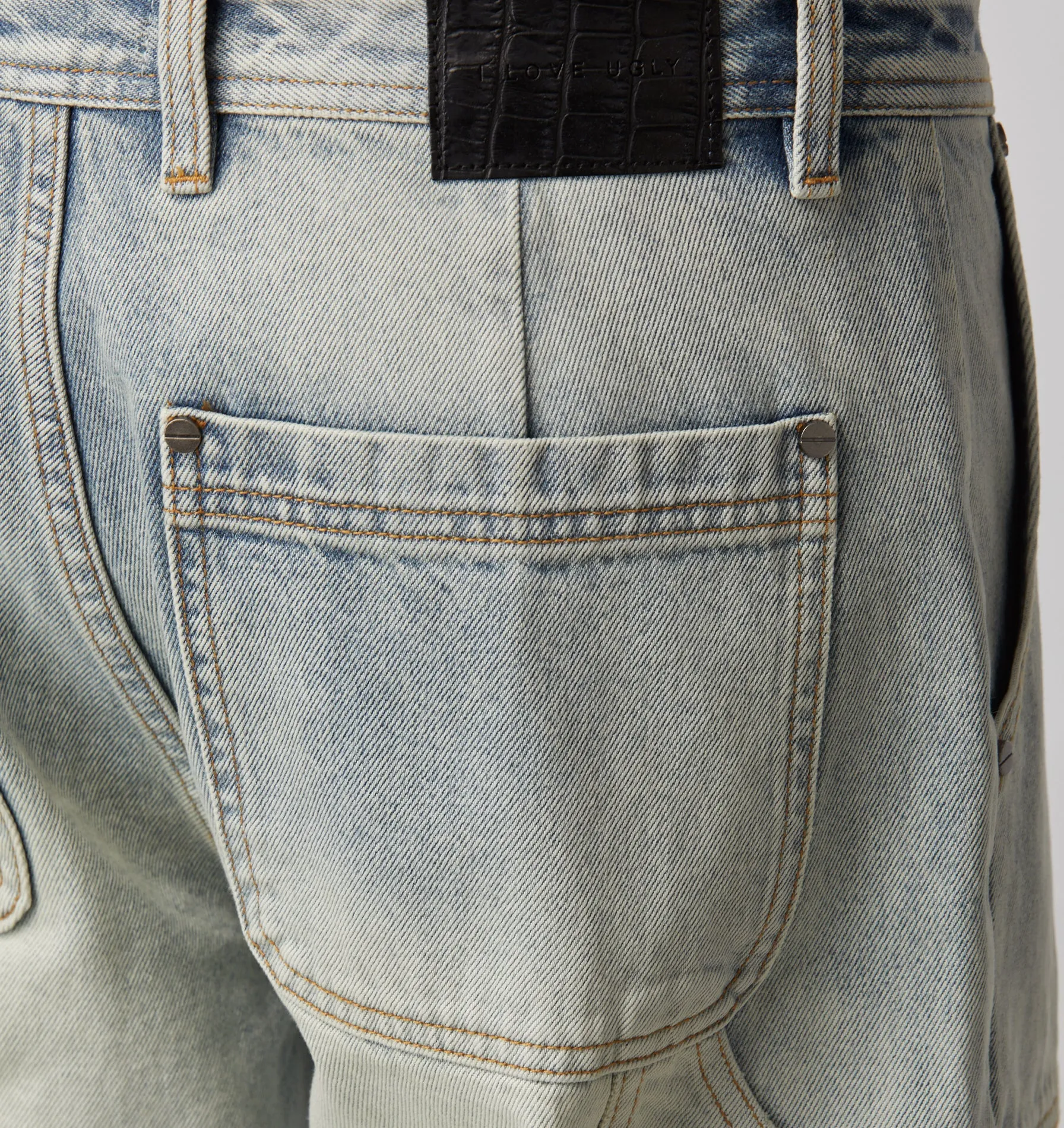 Double Knee Workers Denim - Light Aged Blue