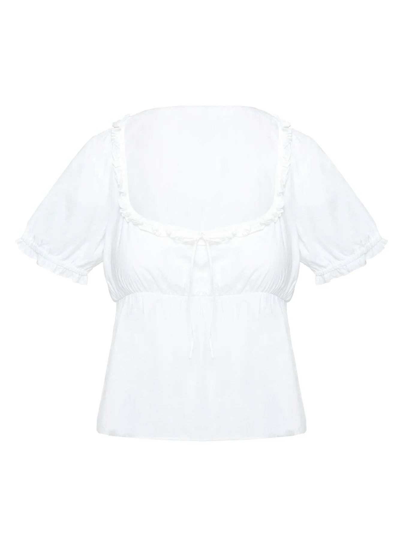 Elizabette Puff Sleeve Top White