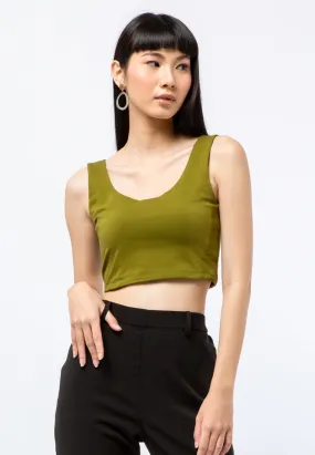 Fitted Sleeveless Crop Top