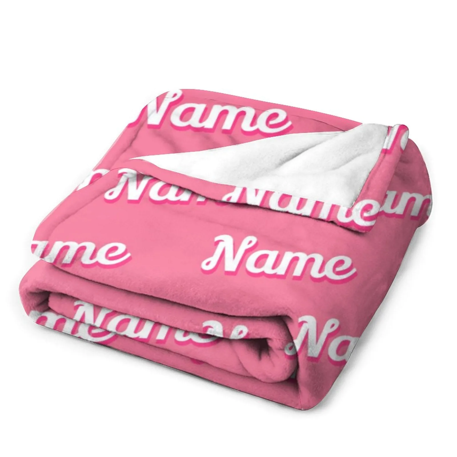 Free ShippingPersonalized Pink Name Custom Blanket