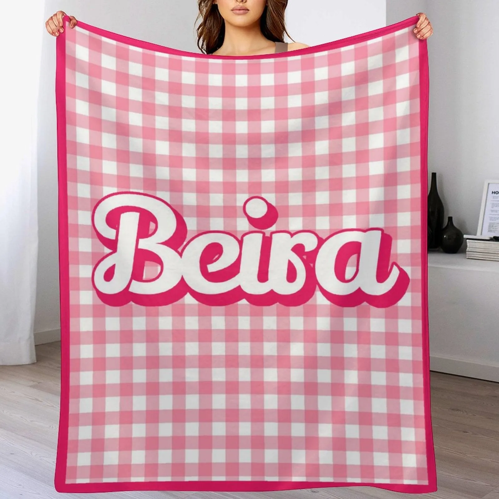 Free ShippingPink Personalized Name Custom Blanket