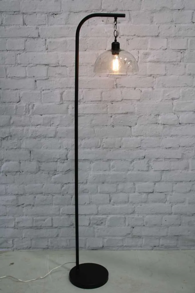 Glass Dome Suspended Floor Lamp