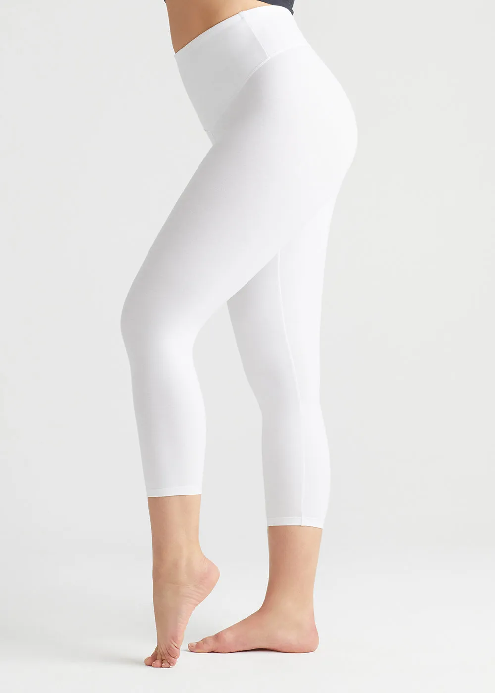 Gloria 7/8 Ankle Shaping Legging White - Cotton Stretch