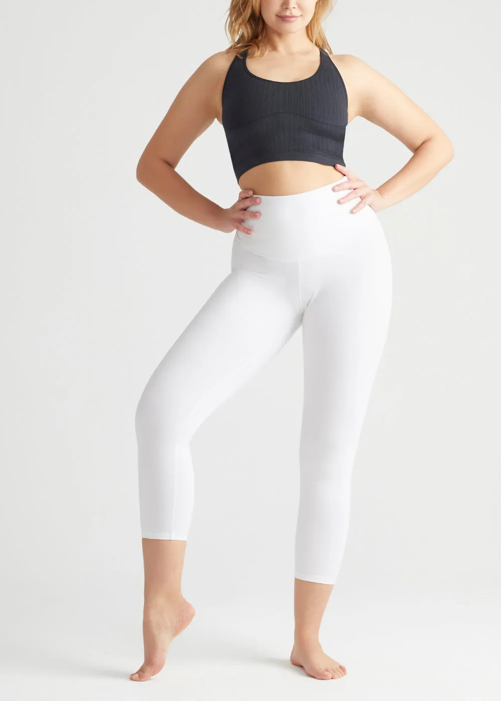 Gloria 7/8 Ankle Shaping Legging White - Cotton Stretch