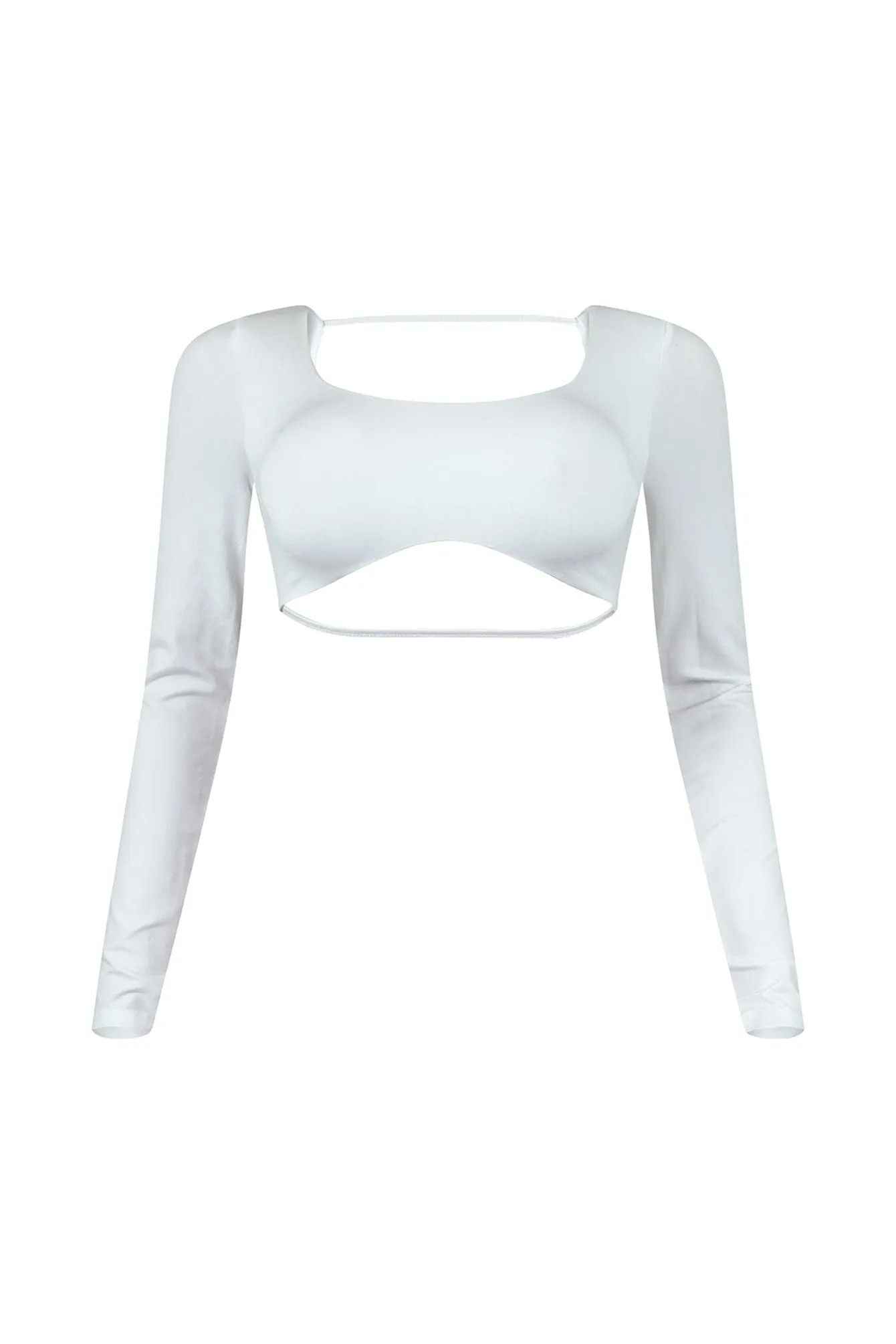 Harriet Back Cut Out Cropped Long Sleeve Top