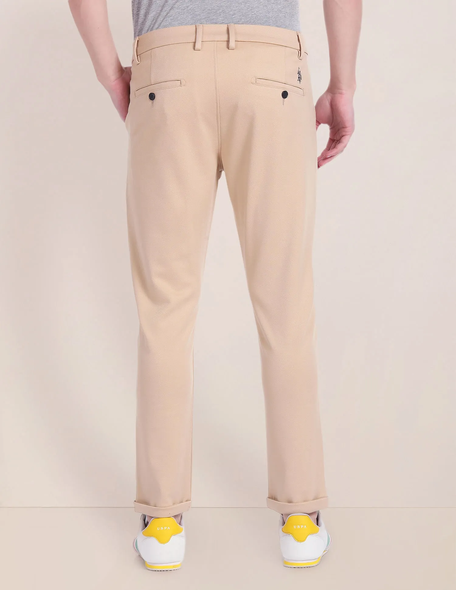 Henry Tapered Cropped Fit Knit Chinos