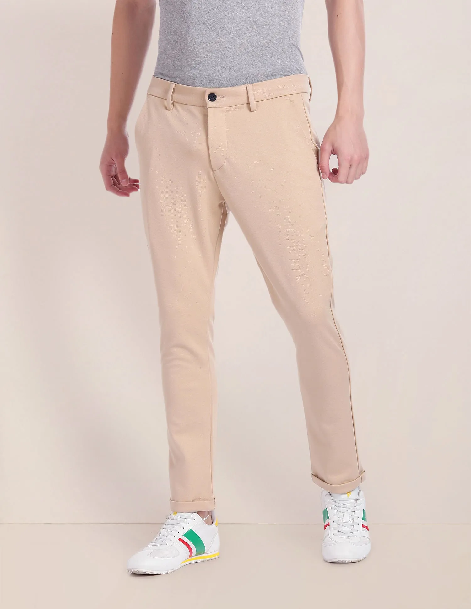 Henry Tapered Cropped Fit Knit Chinos