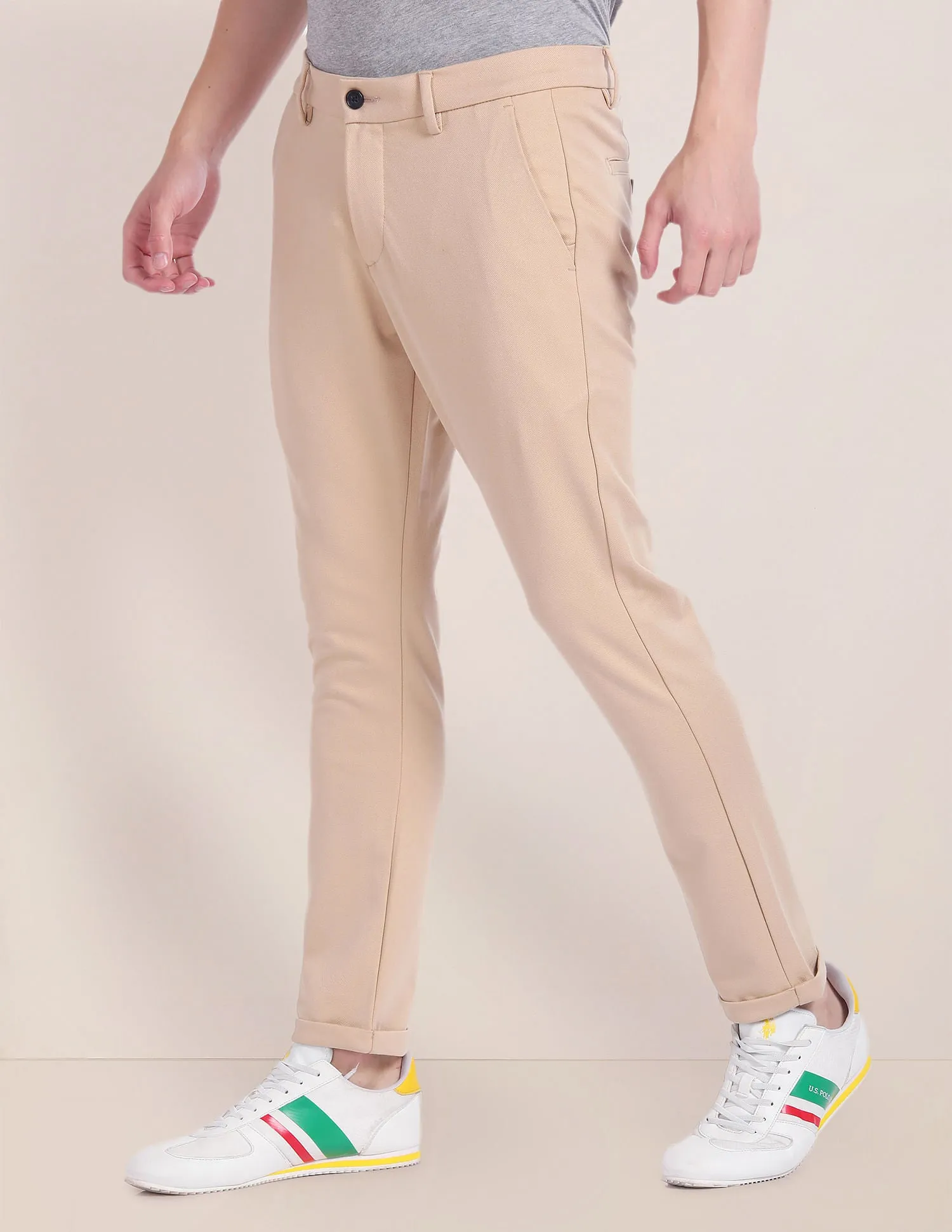 Henry Tapered Cropped Fit Knit Chinos