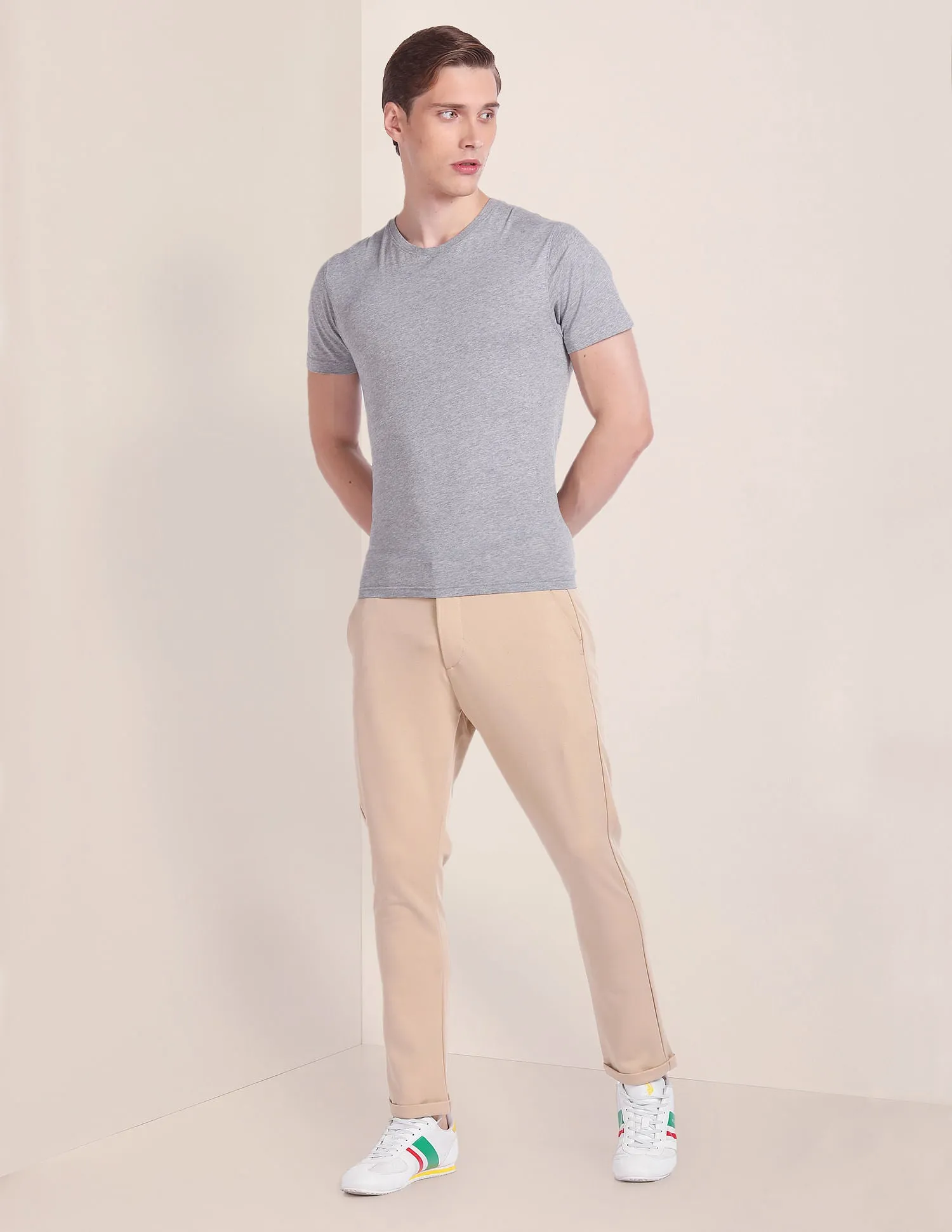 Henry Tapered Cropped Fit Knit Chinos