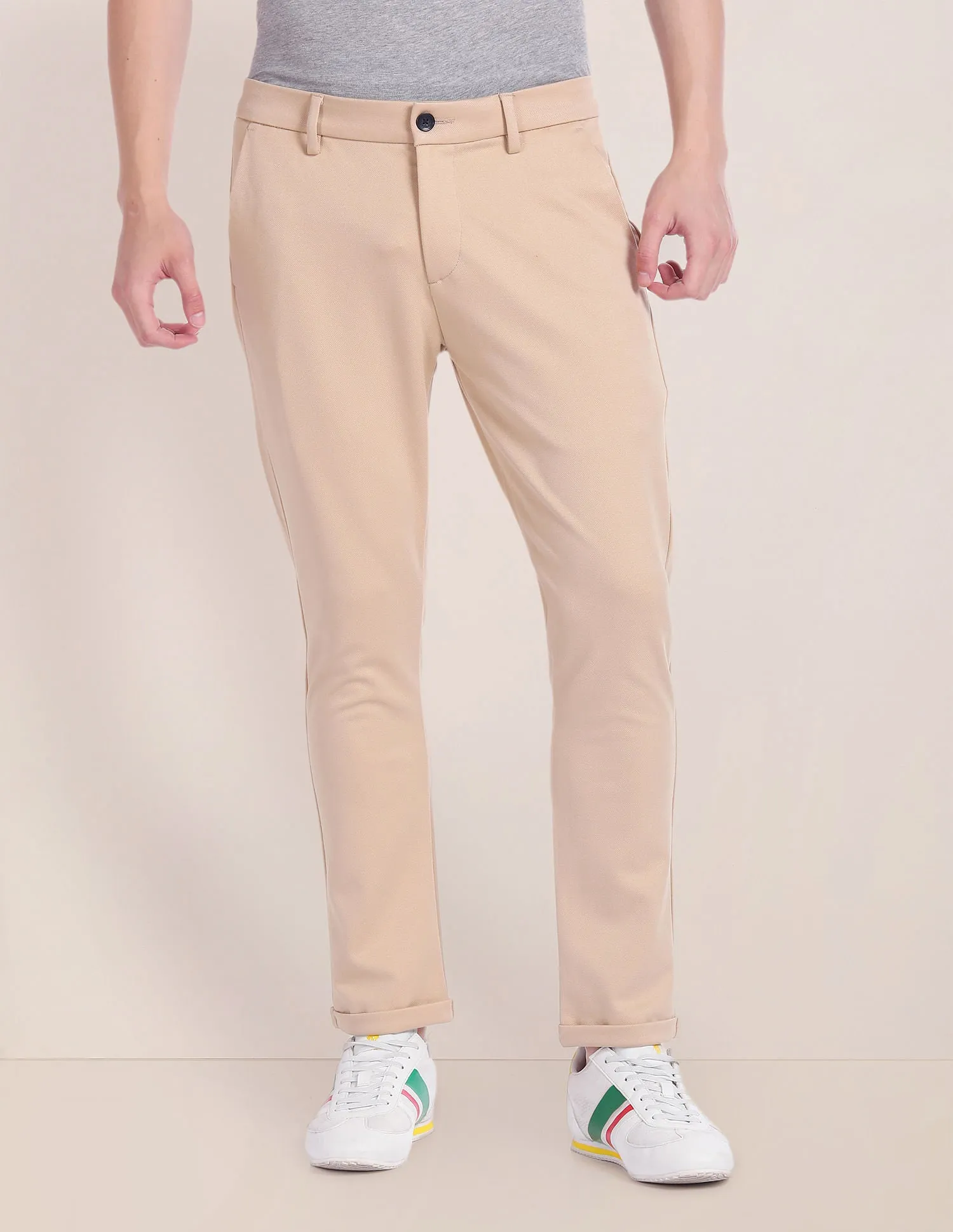 Henry Tapered Cropped Fit Knit Chinos