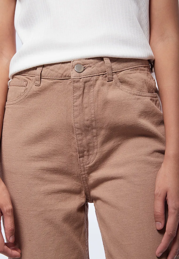 High Rise Straight Cropped Pants