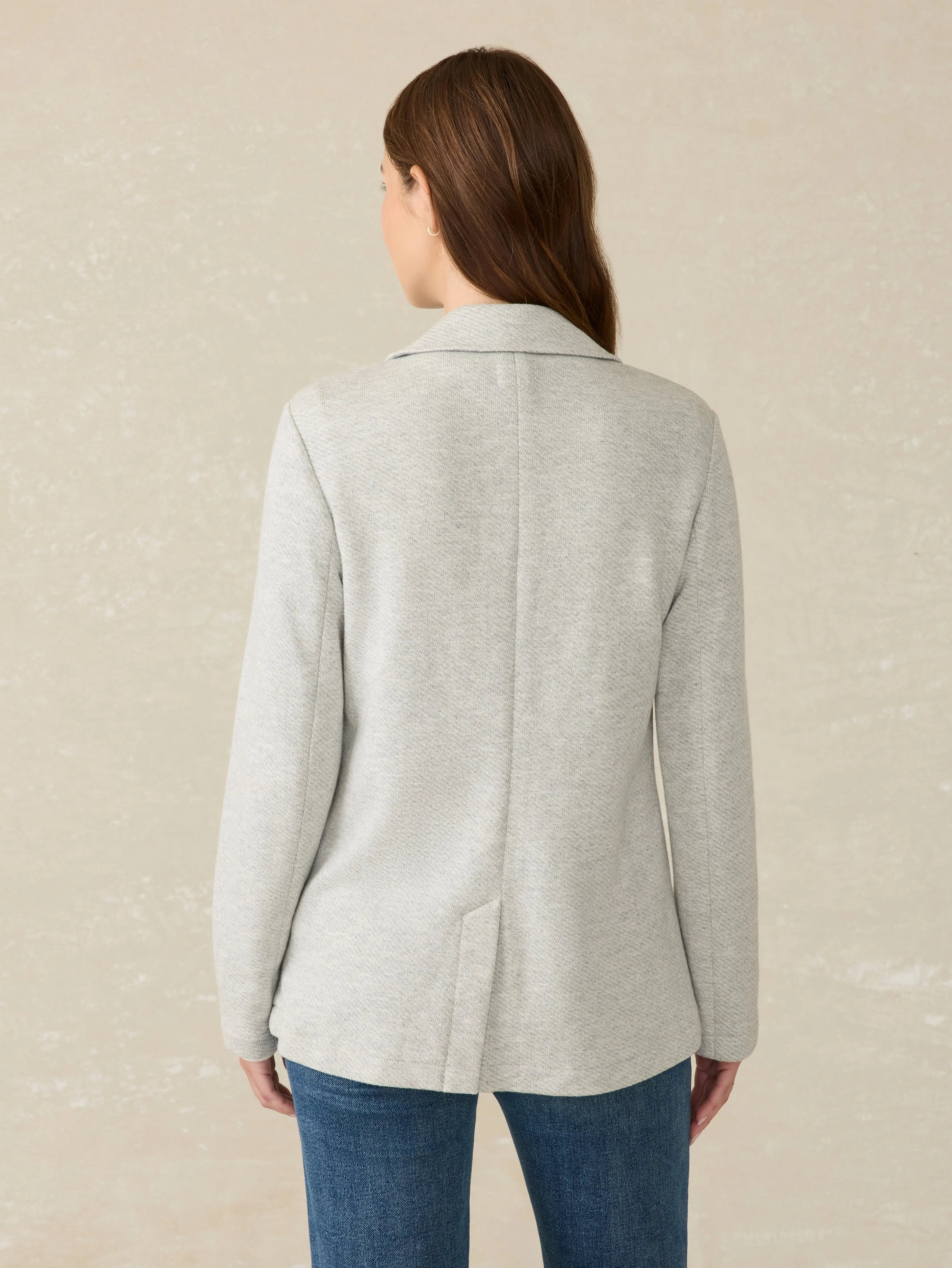 Inlet Knit Blazer - Heather Grey