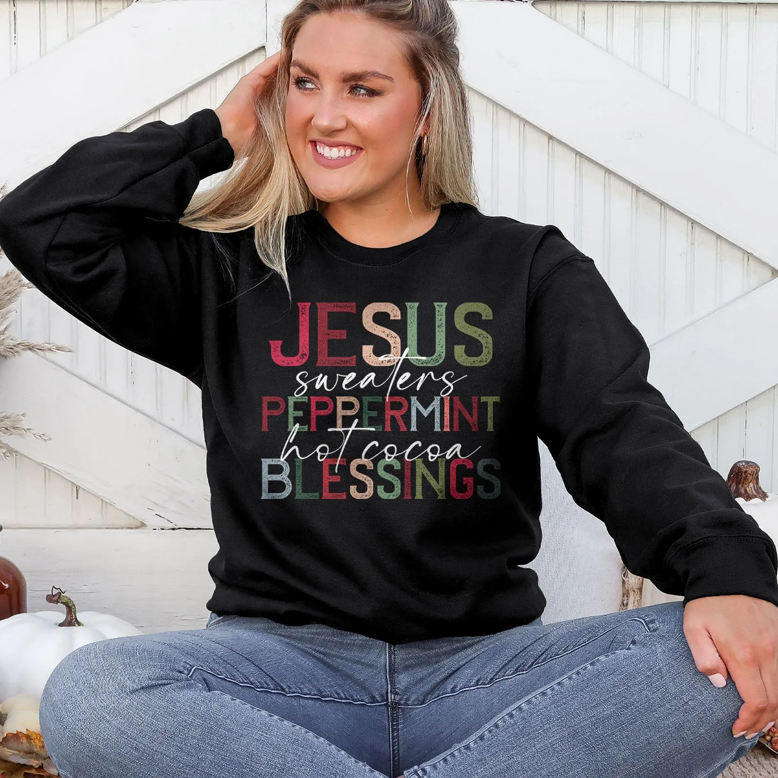 Jesus, Sweaters and Peppermint Sweatshirt